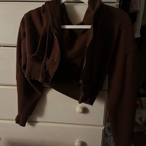 PacSun Chocolate Brown Cropped Jacket